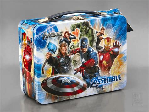 marvel comics metal lunch box|avengers lunchbox.